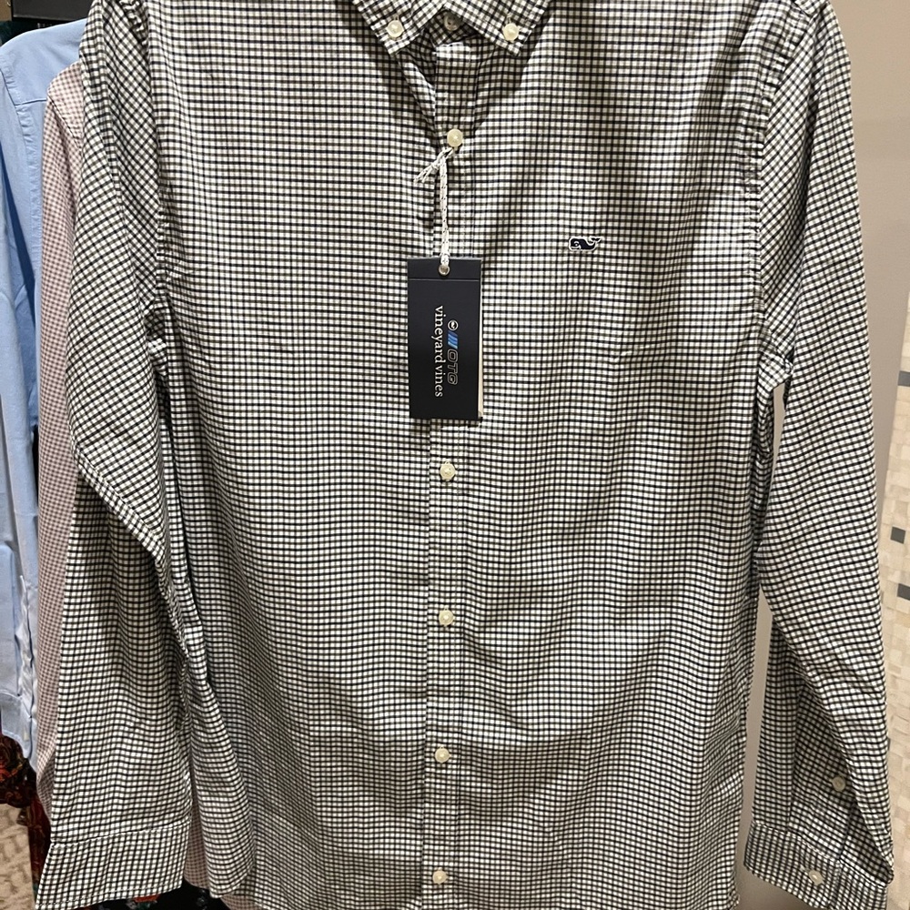 Men's Checkered Shirt - Black and White